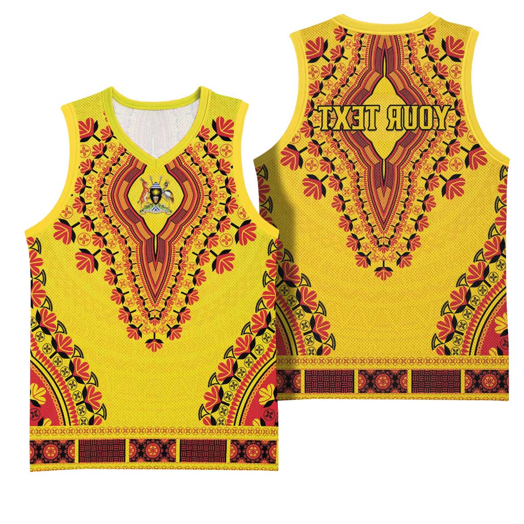 Personalized Afro Uganda Basketball Jersey African Dashiki Style - African Pride