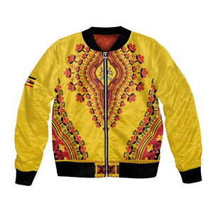 Personalized Afro Uganda Bomber Jacket African Dashiki Style - African Pride