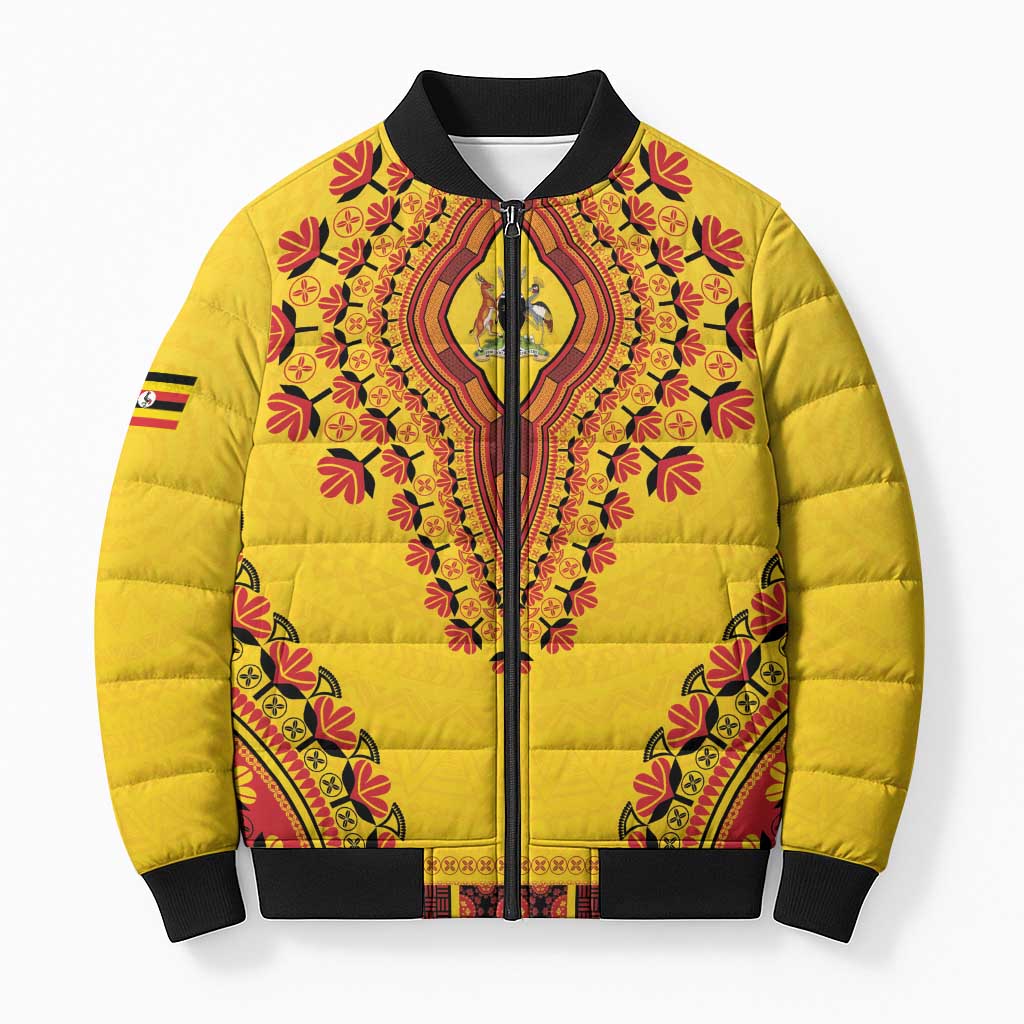 Personalized Uganda African Dashiki Bomber Puffer Jacket