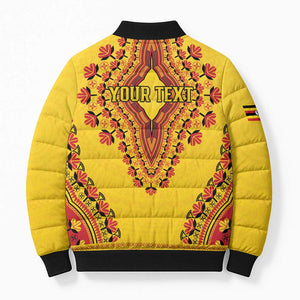 Personalized Uganda African Dashiki Bomber Puffer Jacket