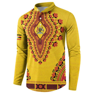 Personalized Uganda African Dashiki Button Sweatshirt