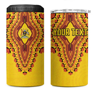 Personalized Afro Uganda 4 in 1 Can Cooler Tumbler African Dashiki Style - African Pride