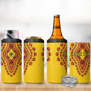 Personalized Afro Uganda 4 in 1 Can Cooler Tumbler African Dashiki Style - African Pride