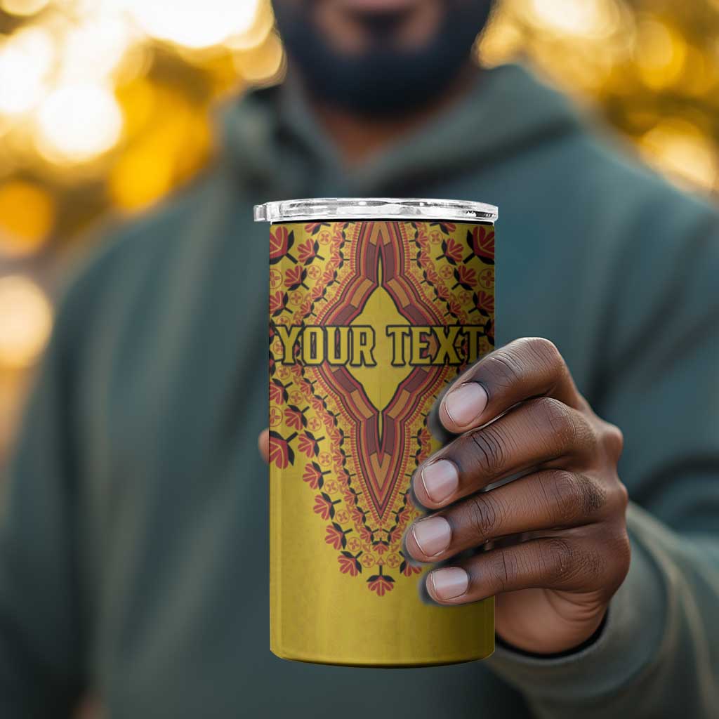 Personalized Afro Uganda 4 in 1 Can Cooler Tumbler African Dashiki Style - African Pride