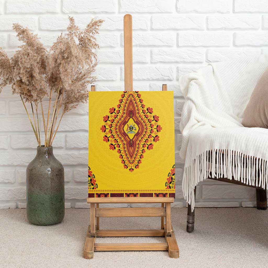Afro Uganda Canvas Wall Art African Dashiki Style - African Pride