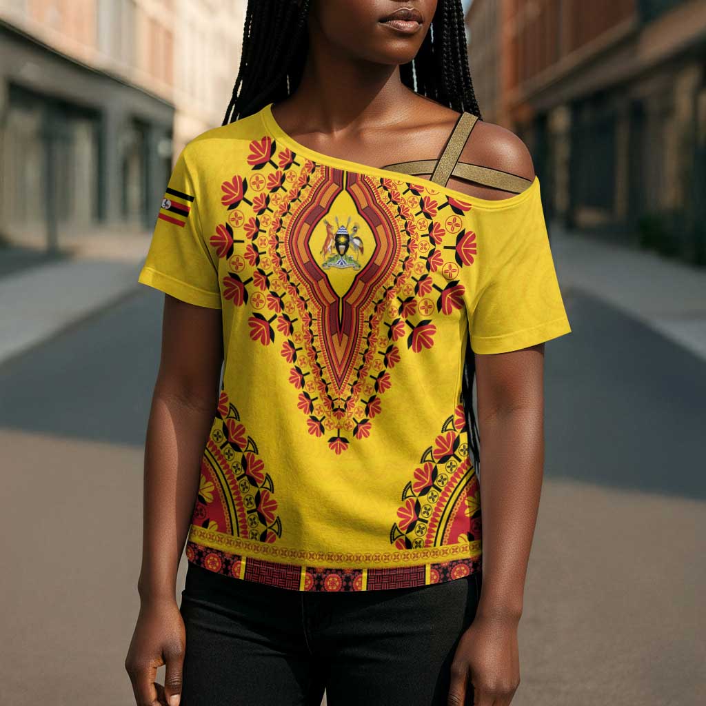 Personalized Uganda African Dashiki Cross Shoulder Shirt