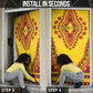 Personalized Uganda African Dashiki Door Cover