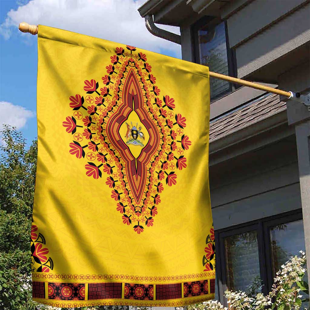 Afro Uganda Garden Flag African Dashiki Style - African Pride