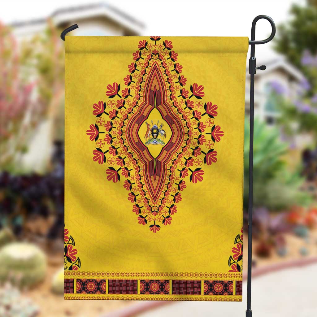 Afro Uganda Garden Flag African Dashiki Style - African Pride