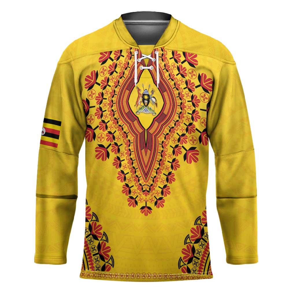 Personalized Uganda African Dashiki Hockey Jersey