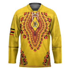 Personalized Uganda African Dashiki Hockey Jersey