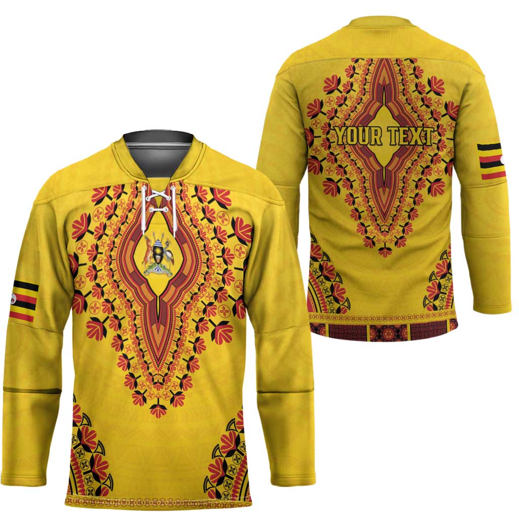 Personalized Uganda African Dashiki Hockey Jersey