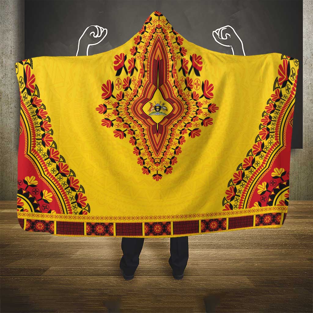 Afro Uganda Hooded Blanket African Dashiki Style - African Pride