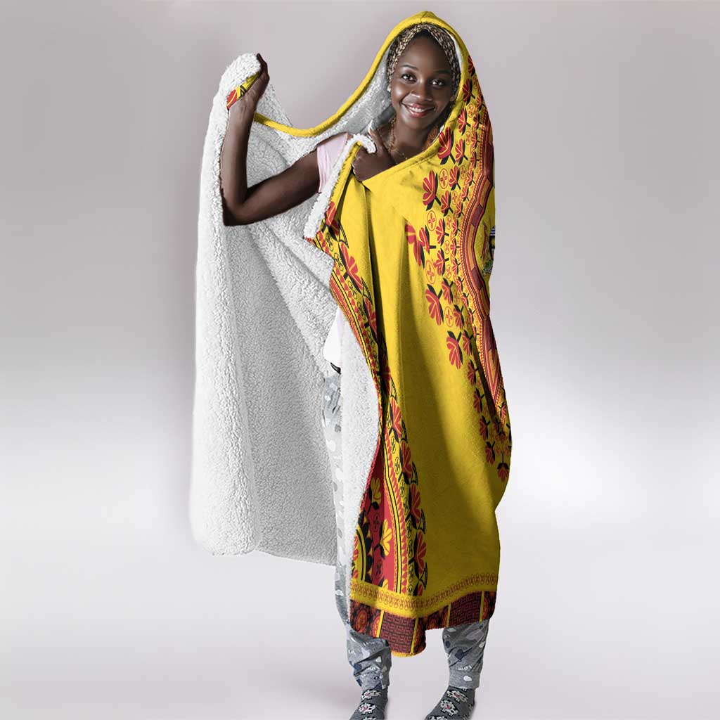 Afro Uganda Hooded Blanket African Dashiki Style - African Pride
