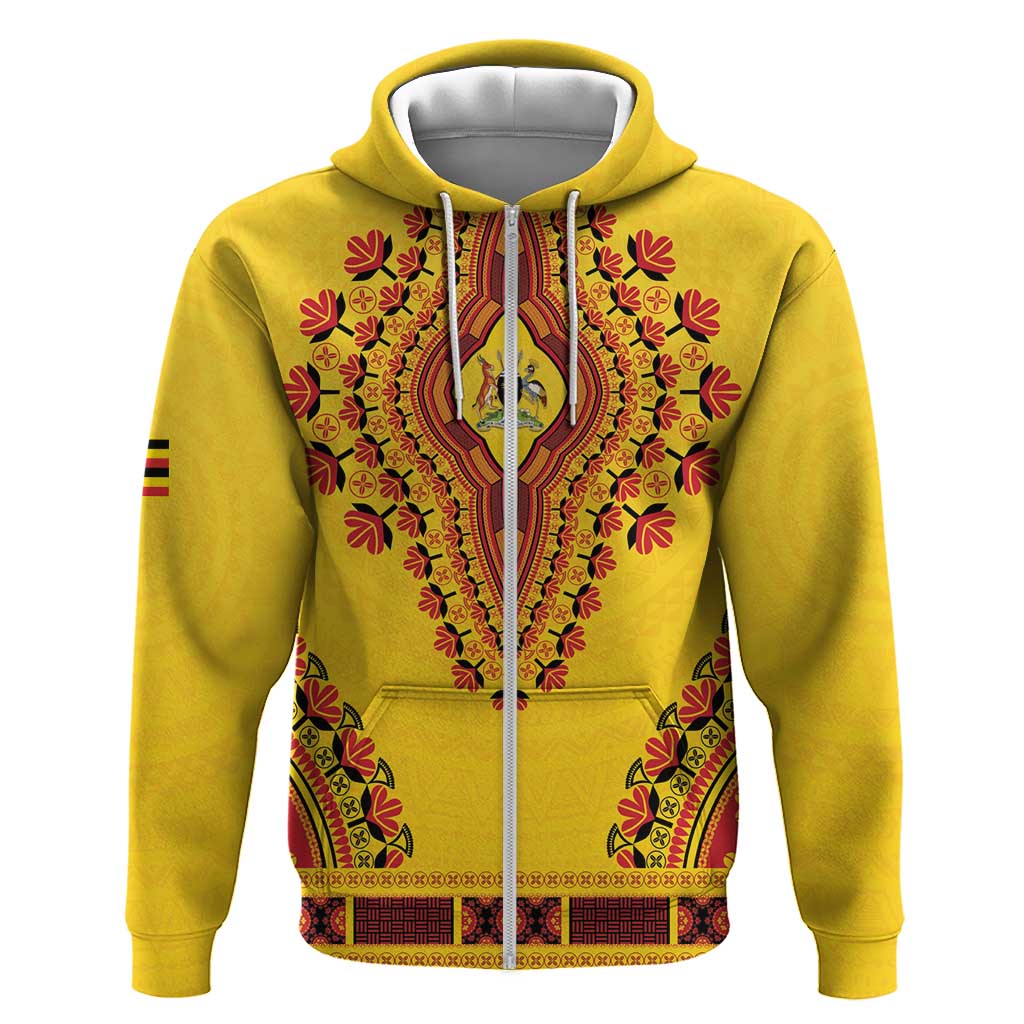 Personalized Afro Uganda Hoodie African Dashiki Style - African Pride