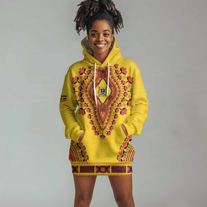 Personalized Afro Uganda Hoodie Dress African Dashiki Style - African Pride