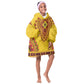 Personalized Afro Uganda Kid Wearable Blanket Hoodie African Dashiki Style - African Pride