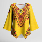 Personalized Uganda African Dashiki Kimono Sleeve Blouse