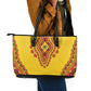 Afro Uganda Leather Tote Bag African Dashiki Style - African Pride