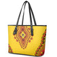 Afro Uganda Leather Tote Bag African Dashiki Style - African Pride