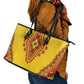Afro Uganda Leather Tote Bag African Dashiki Style - African Pride