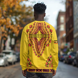 Personalized Afro Uganda Long Sleeve Shirt African Dashiki Style - African Pride