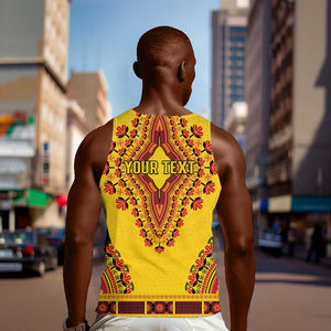 Personalized Afro Uganda Men Tank Top African Dashiki Style - African Pride