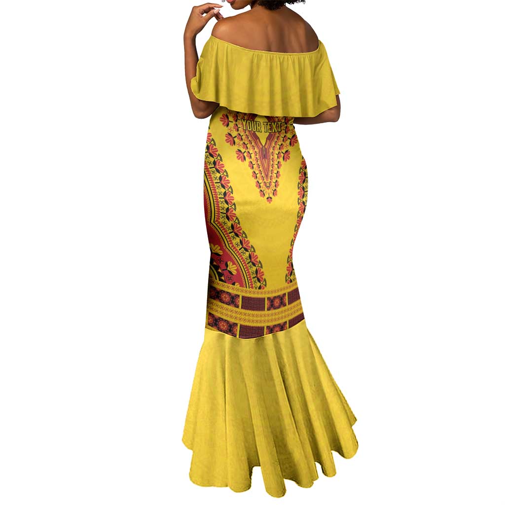 Personalized Afro Uganda Mermaid Dress African Dashiki Style - African Pride