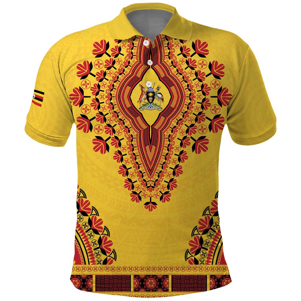 Personalized Afro Uganda Polo Shirt African Dashiki Style - African Pride