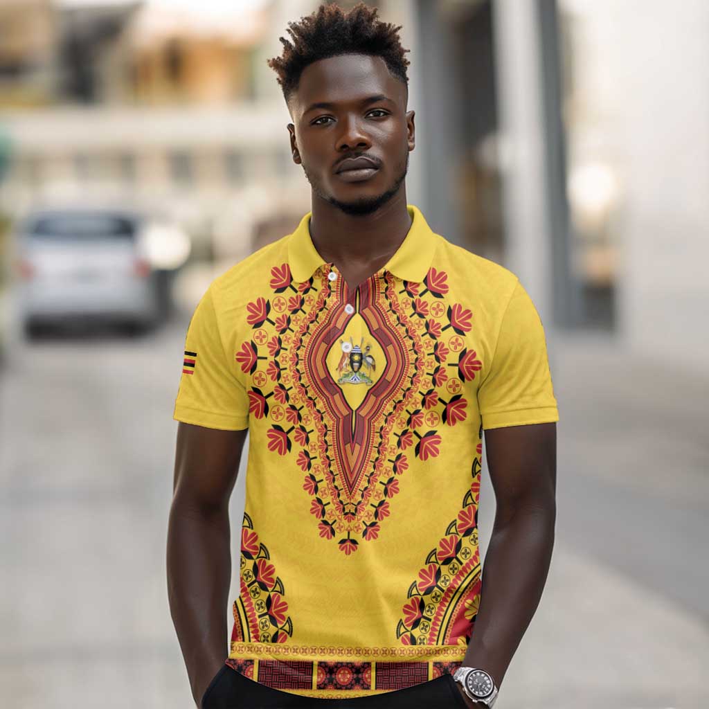 Personalized Afro Uganda Polo Shirt African Dashiki Style - African Pride