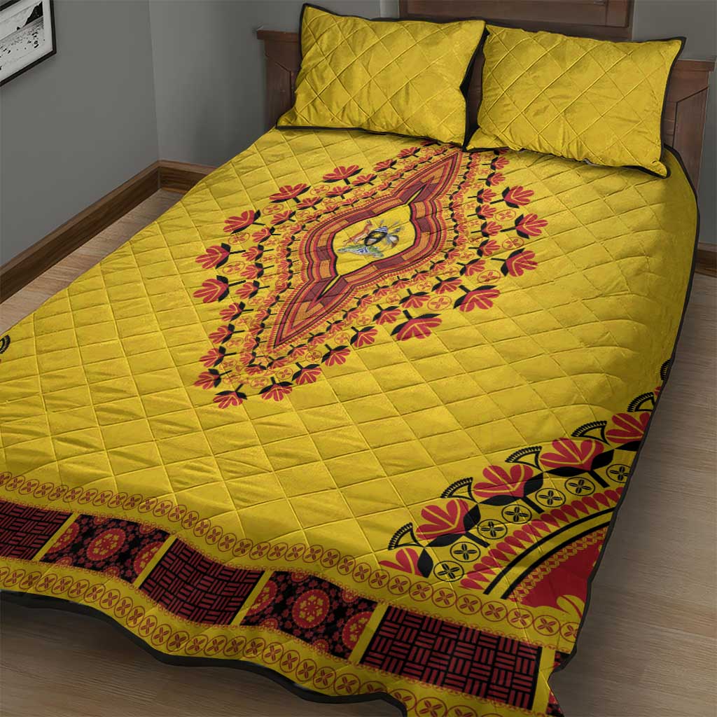 Afro Uganda Quilt Bed Set African Dashiki Style - African Pride