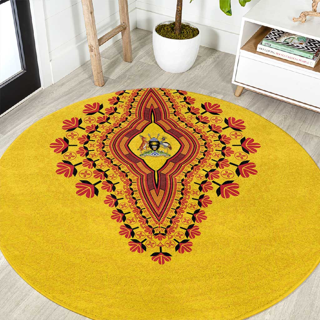 Afro Uganda Round Carpet African Dashiki Style - African Pride