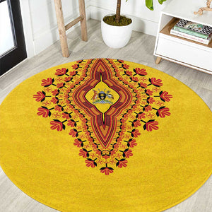 Afro Uganda Round Carpet African Dashiki Style - African Pride
