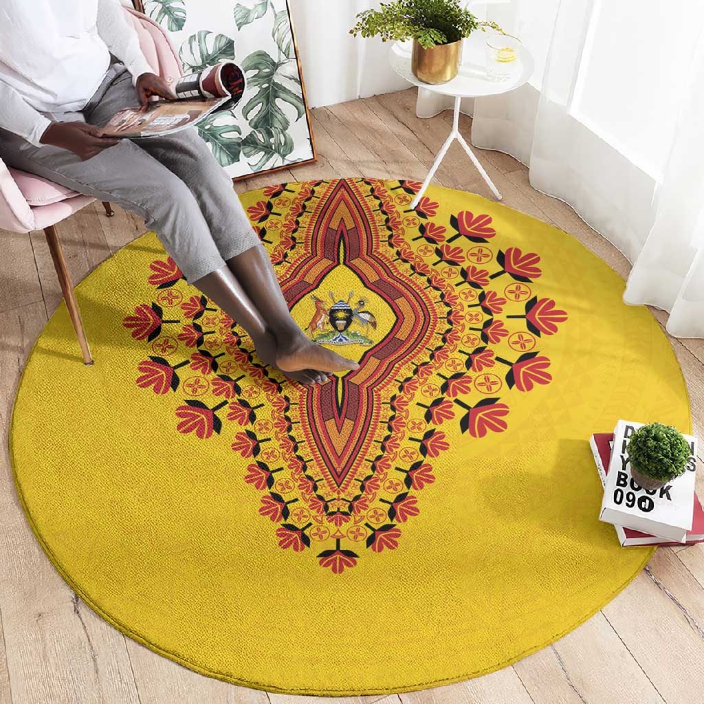 Afro Uganda Round Carpet African Dashiki Style - African Pride