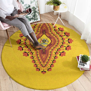 Afro Uganda Round Carpet African Dashiki Style - African Pride
