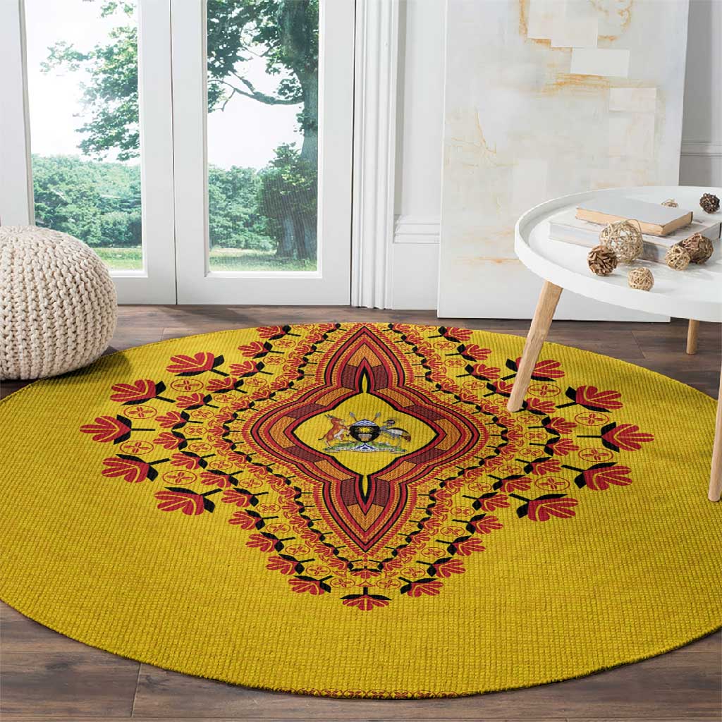 Afro Uganda Round Carpet African Dashiki Style - African Pride