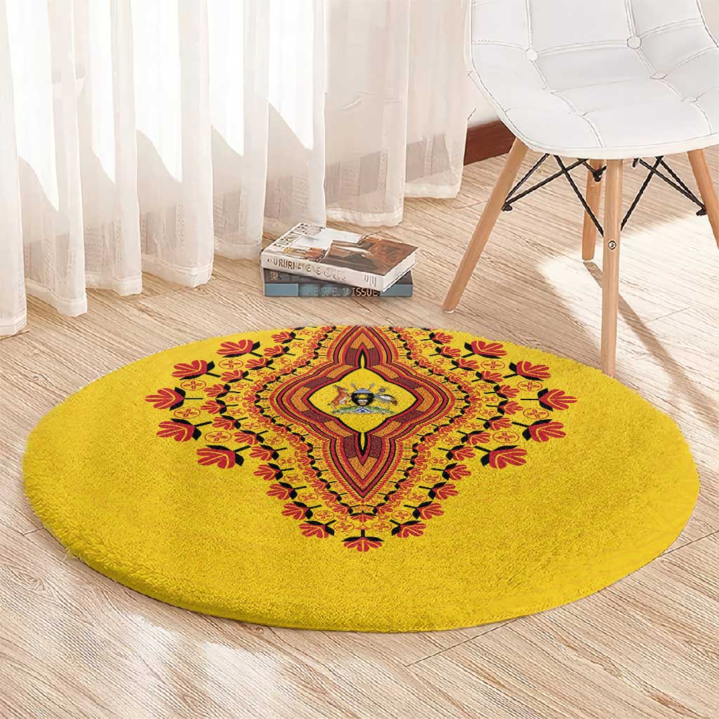 Afro Uganda Round Carpet African Dashiki Style - African Pride