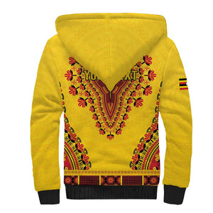 Personalized Afro Uganda Sherpa Hoodie African Dashiki Style - African Pride