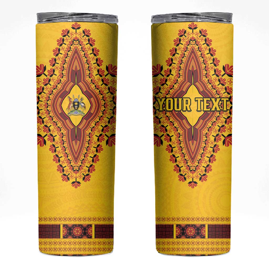 Personalized Afro Uganda Skinny Tumbler African Dashiki Style - African Pride