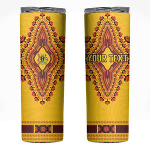 Personalized Afro Uganda Skinny Tumbler African Dashiki Style - African Pride
