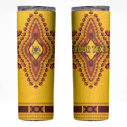 Personalized Afro Uganda Skinny Tumbler African Dashiki Style - African Pride