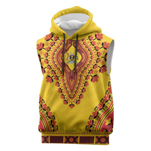 Personalized Afro Uganda Sleeveless Hoodie African Dashiki Style - African Pride