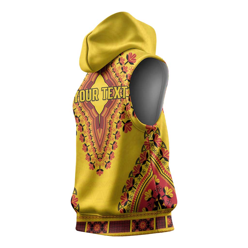 Personalized Afro Uganda Sleeveless Hoodie African Dashiki Style - African Pride