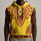 Personalized Afro Uganda Sleeveless Hoodie African Dashiki Style - African Pride