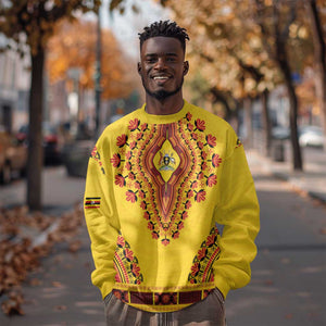 Personalized Afro Uganda Sweatshirt African Dashiki Style - African Pride