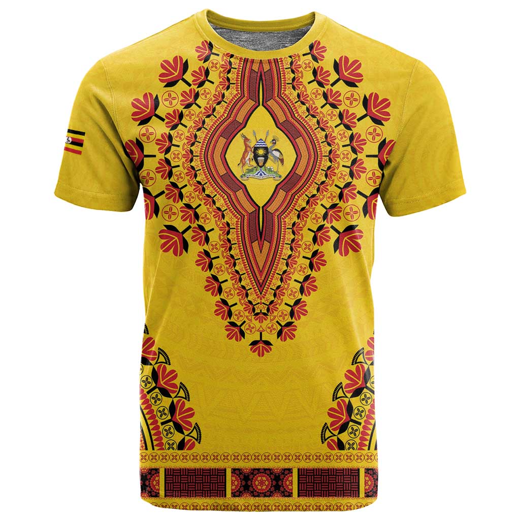 Personalized Afro Uganda T shirt African Dashiki Style - African Pride