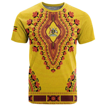 Personalized Afro Uganda T shirt African Dashiki Style - African Pride