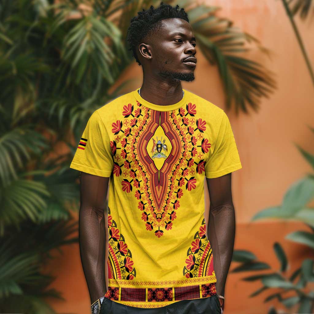 Personalized Afro Uganda T shirt African Dashiki Style - African Pride