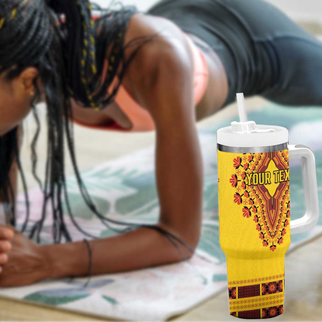 Personalized Afro Uganda Tumbler With Handle African Dashiki Style - African Pride