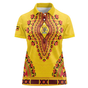 Personalized Afro Uganda Women Polo Shirt African Dashiki Style - African Pride